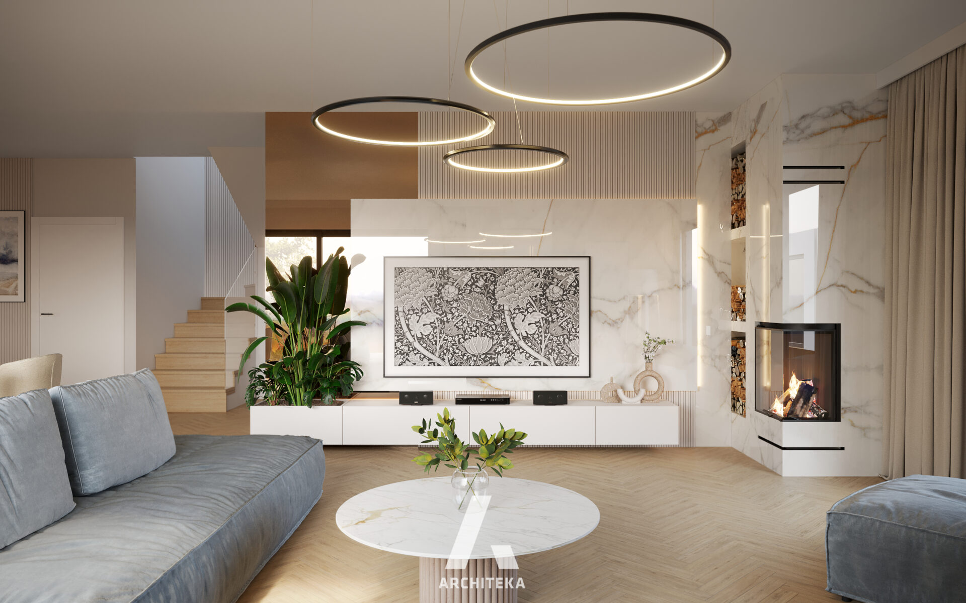 Projekt wnętrza M230 | Modern Soft - Architeka projektowanie wnętrz ...