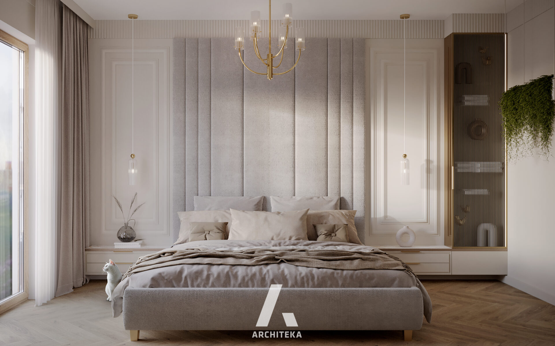 Projekt wnętrza Szczecin | Bright glam - Architeka projektowanie wnętrz ...