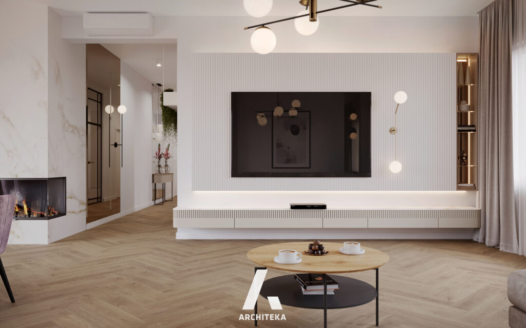 Projekt wnętrza Nowogard M210 | Modern Beige - Architeka projektowanie ...