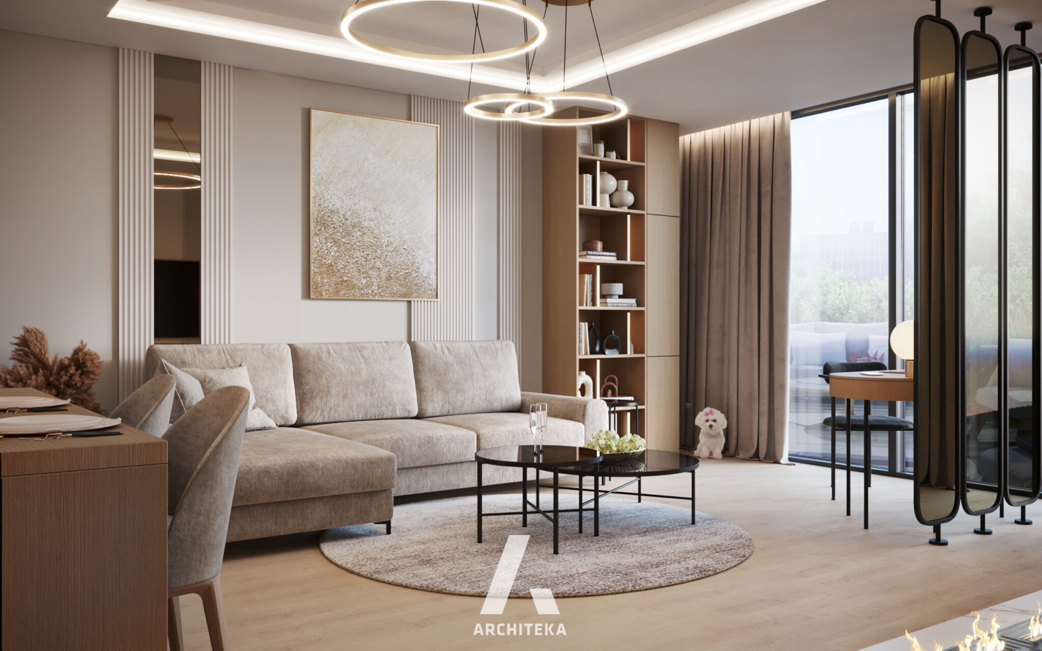 Projekt wnętrza Szczecin M100 | Modern Beige - Architeka projektowanie ...