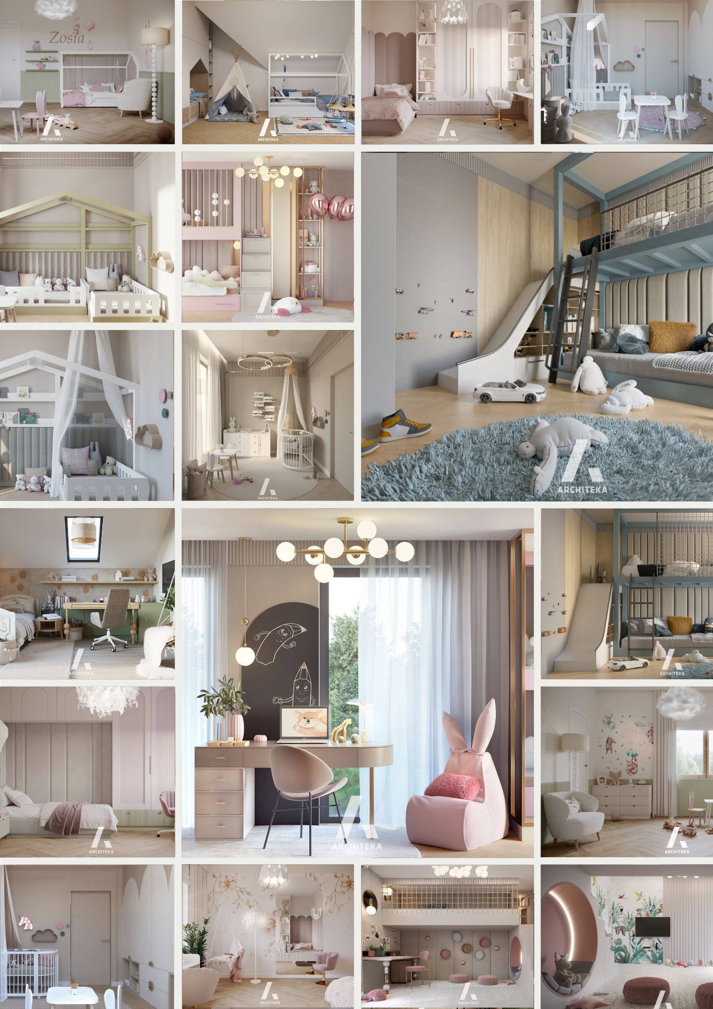 Projekt pokoju dziecięcego do 16 m²