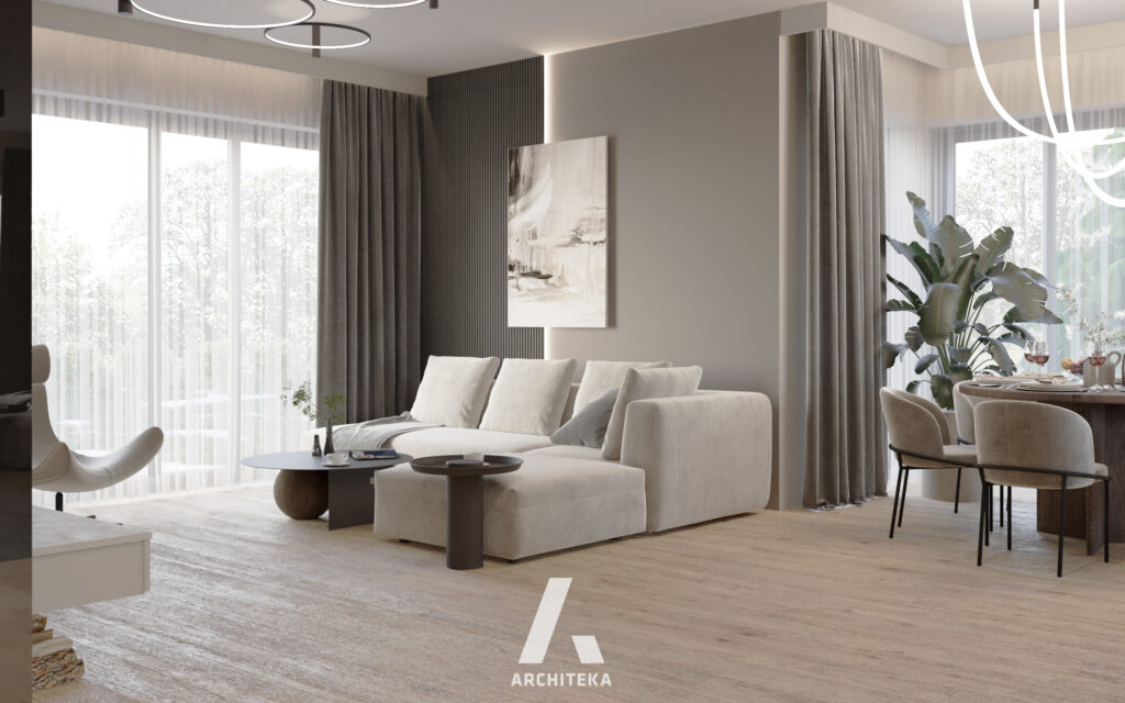 Projekt wnętrza Lublin | Modern Gray M120 - Architeka projektowanie ...