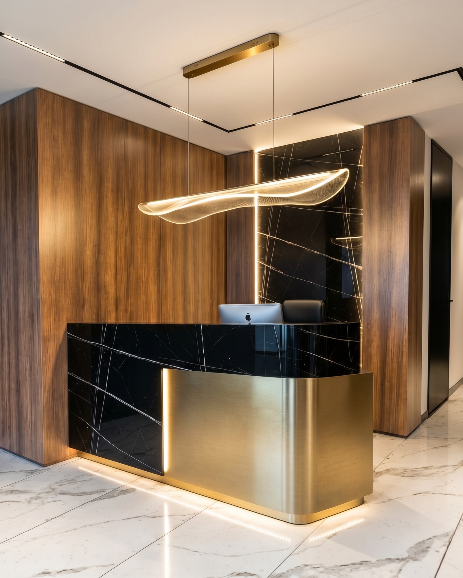 Projekt kancelarii prawnej | Modern Executive - recepcja kancelarii prawnej 1