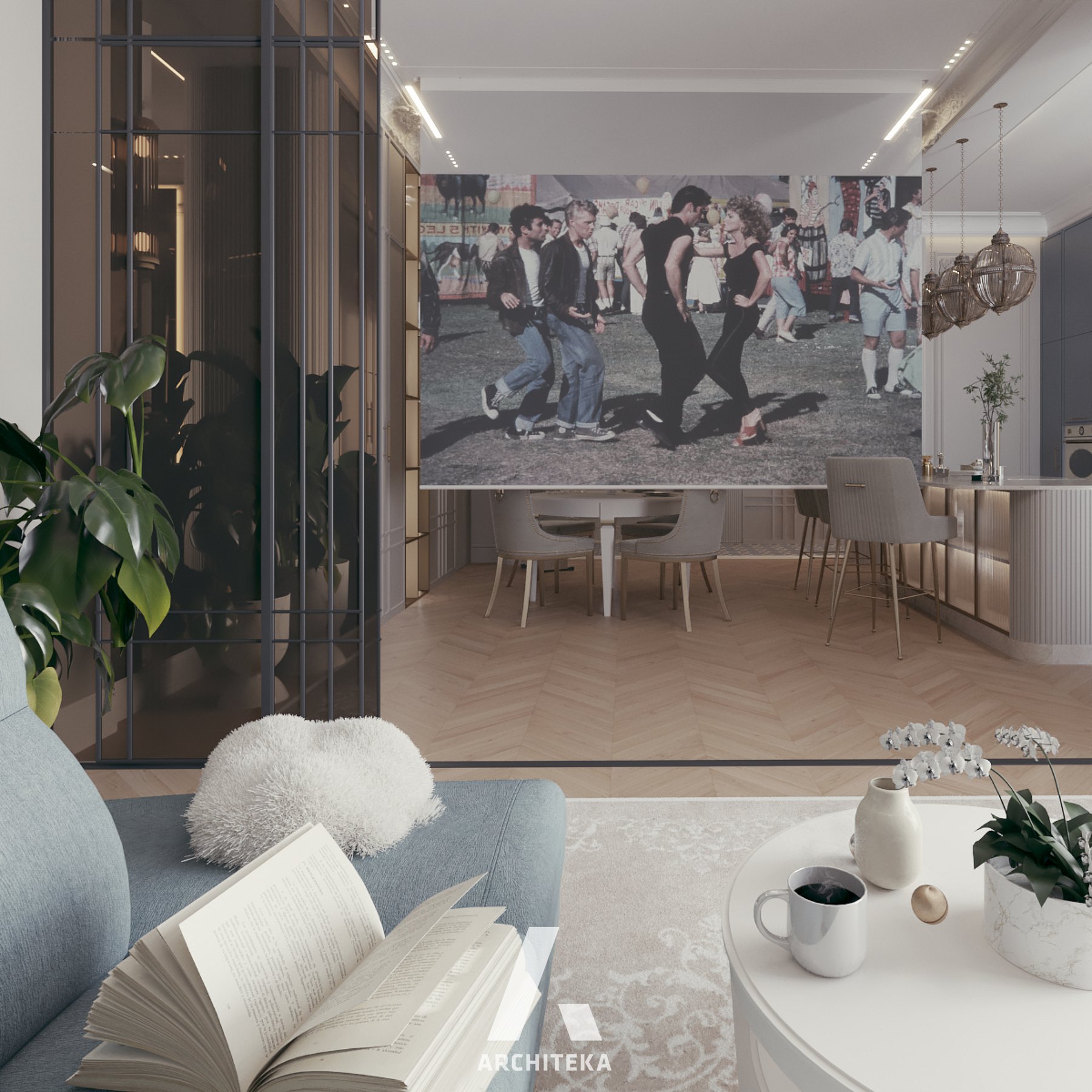 Projekt wnętrza Szczecin | Modern Soft Classic - wizualizacja wnętrza 4