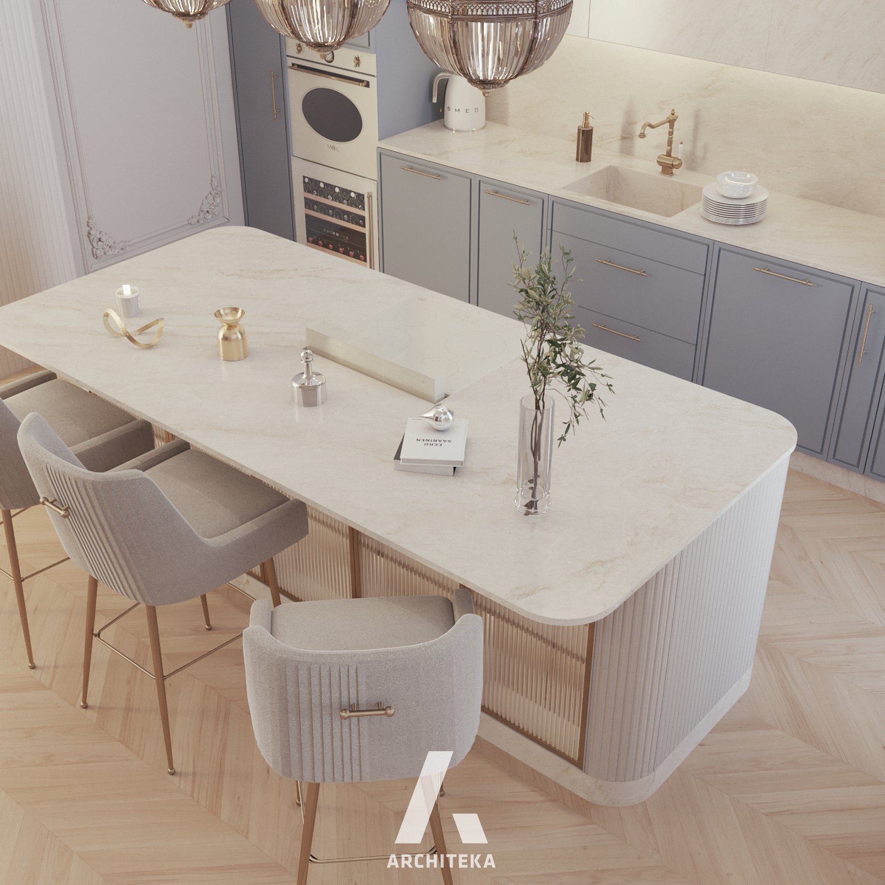 Projekt wnętrza Szczecin | Modern Soft Classic - wizualizacja wnętrza 6