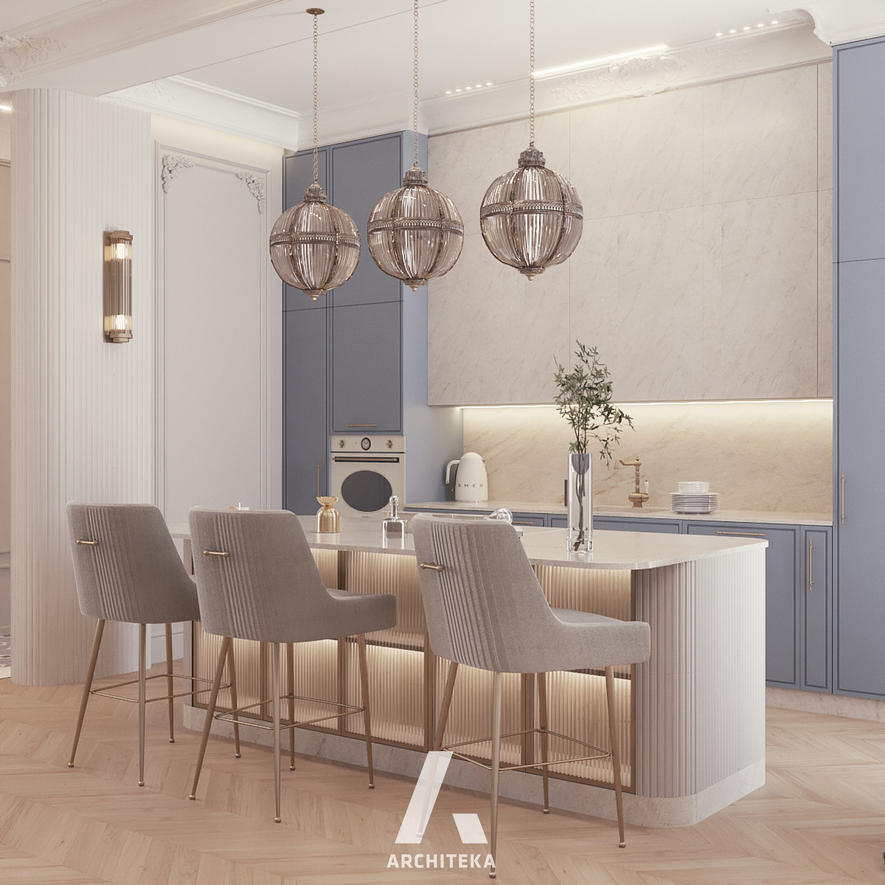 Projekt wnętrza Szczecin | Modern Soft Classic - wizualizacja wnętrza 9