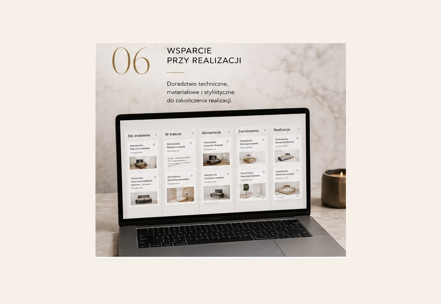 Wsparcie realizacji projektu wnętrza Architeka
