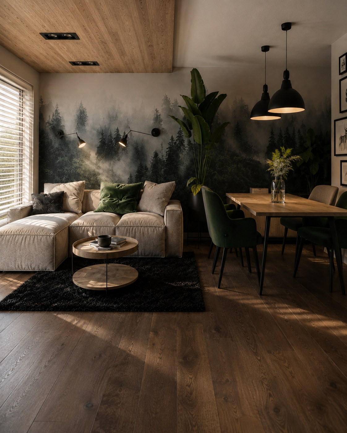 Salon w domu pod Szczecinem — projekt Ewy Arlen